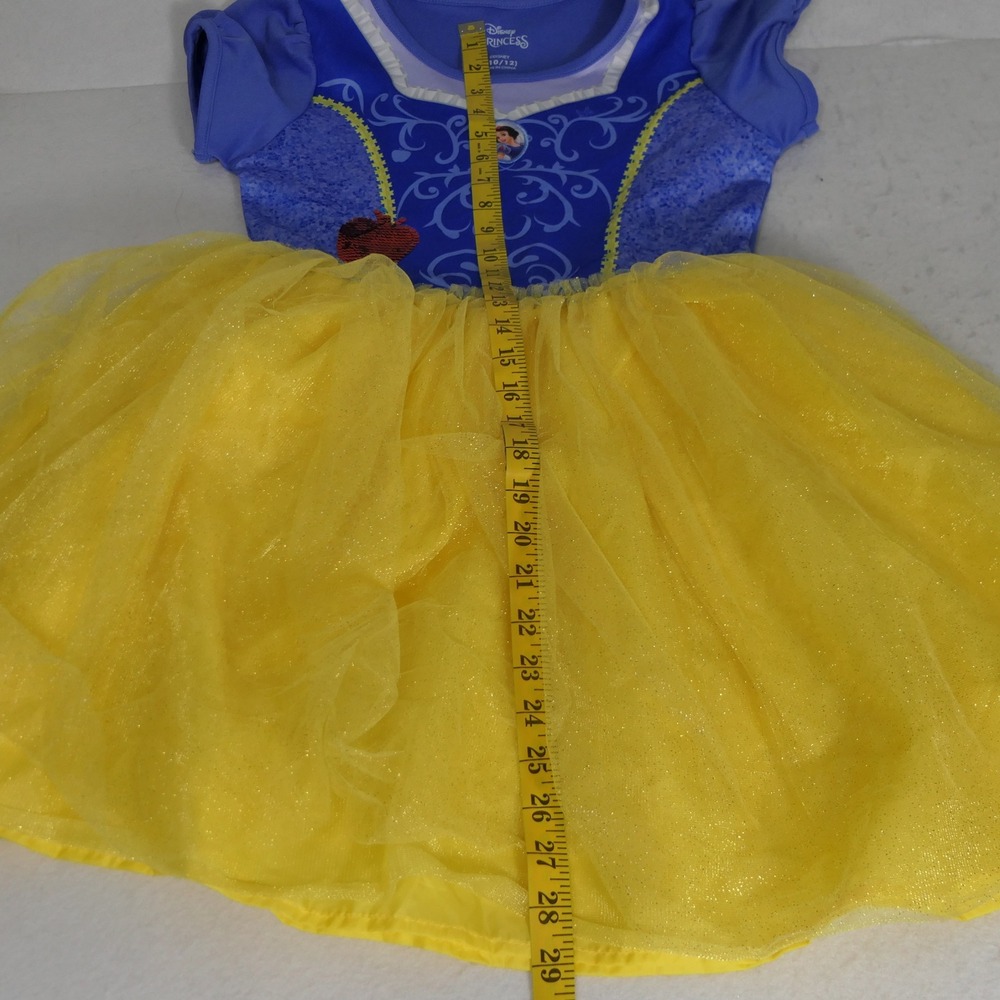 Disney Princess Kids Snow White Dress L 10/12 Blue Yellow Costume Fairytale - Picture 6 of 6